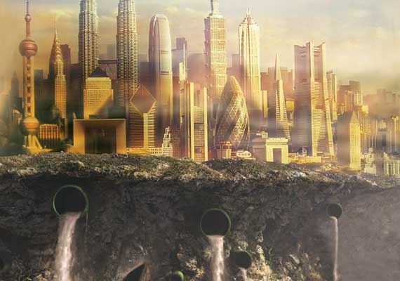 Book cover for the novel `Golden city` by John Twelve Hawks (conceptual design).